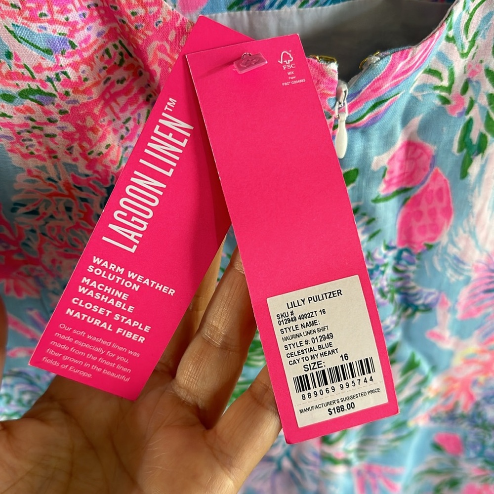 NWT 🌸 LILY PULITZER Linen Shift Dress - Picture 7 of 12